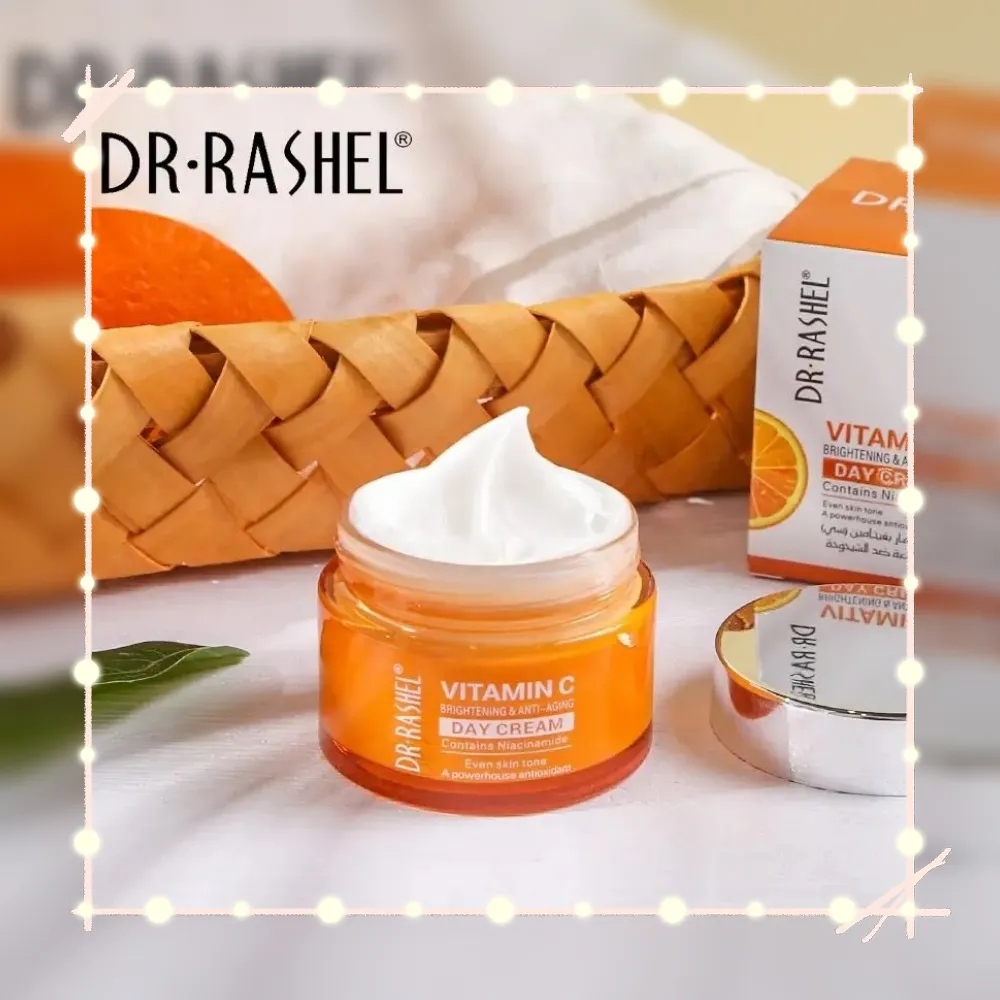 DR.RASHEL Vitamin C Series Creams Refreshing Non-Greasy Day Cream With Sun Protection Comprehensive Care And All Skin Needs 50g — product photo