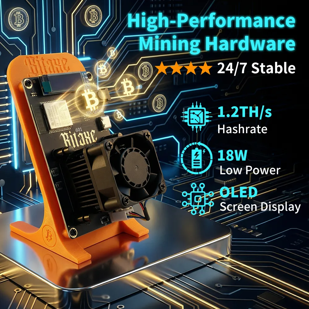 STARMINER Smart New 2026 Bitaxe Gamma 601 Solo Miner 1.2Th/s 18W 12V BM1370 Asic Chip Bitcoin Miner Block Discovery Lookup — product photo